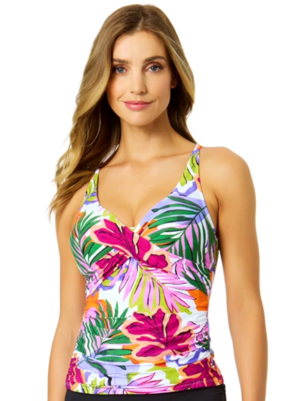Anne Cole Tropical Tankini Top - XL